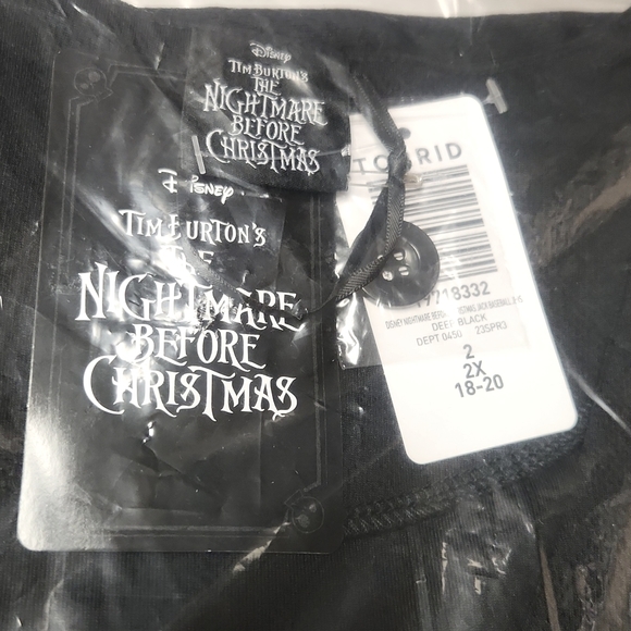 ❤️NWT VINTAGE TORRIID NIGHTMARE BEFORE CHRISTMAS BASEBALL JERSEY SHIRT - SIZE 2X - Picture 7 of 11